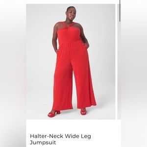 NWT Lane Bryant Halter-Neck Wide Leg Jumpsuit - Size 22/24